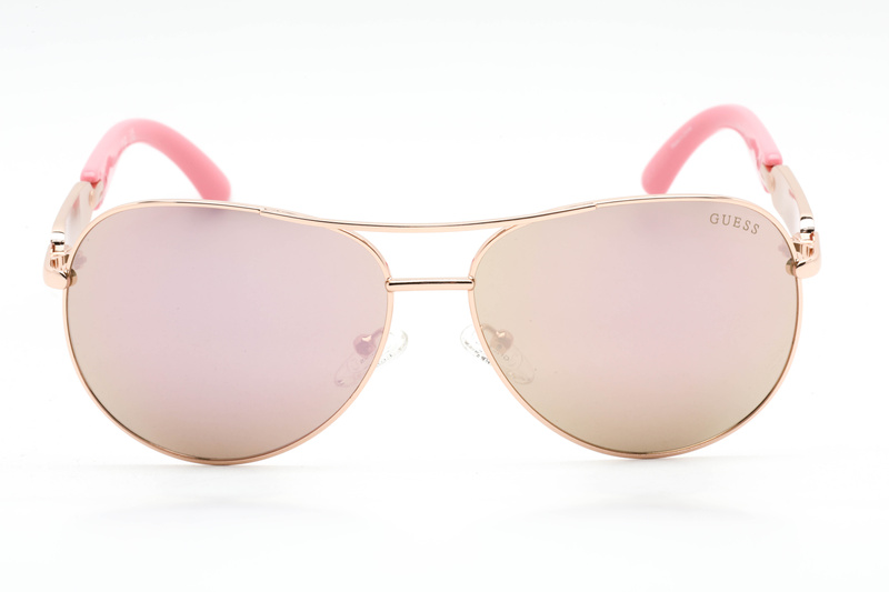 Okulary GUESS GU7295-28G. Okulary przeciwsłoneczne, Kolor różowy. Kobieta.