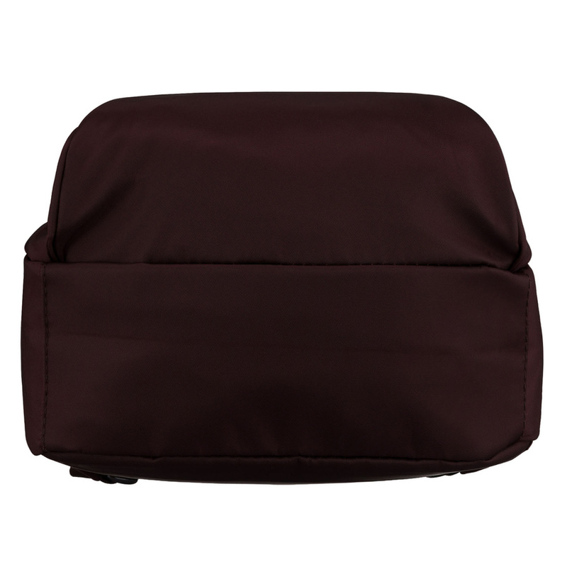 Bordowy, miejski plecak damski wykonany z poliestru - Peterson