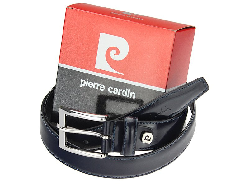 Pierre Cardin męski pasek do spodni skóra naturalna klasyczna klamra