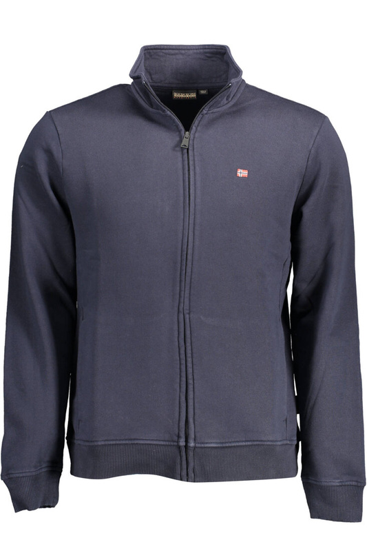 BLUZA MĘSKA NAPAPIJRI Z ZAPINKIEM NIEBIESKA