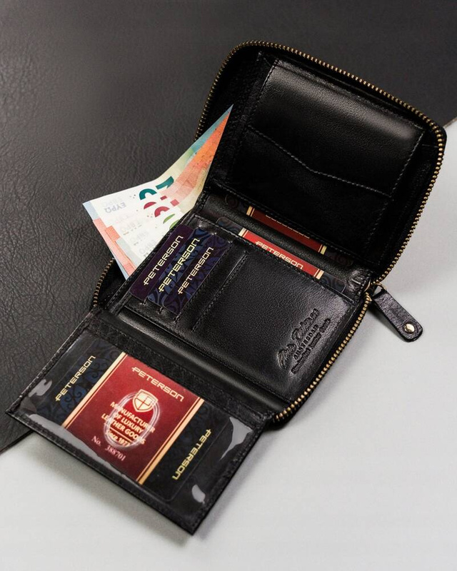 Skórzany męski portfel Peterson PTN 340.01