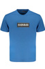 NIEBIESKI T-SHIRT MĘSKI NAPAPIJRI Z KRÓTKIM RĘKAWEM