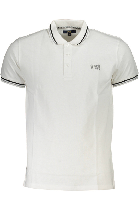CAVALLI CLASS POLO KRÓTKI RĘKAW MĘSKI BIAŁE