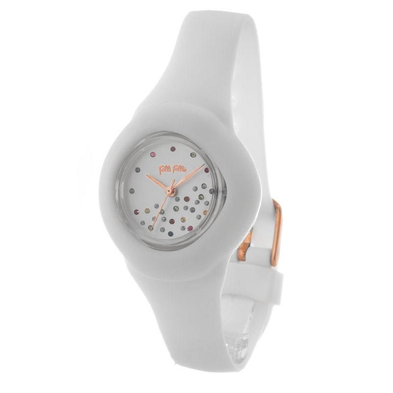 Zegarek FOLLI FOLLIE WF15P044ZSS. Kwarcowy, Kolor biały. Kobieta.