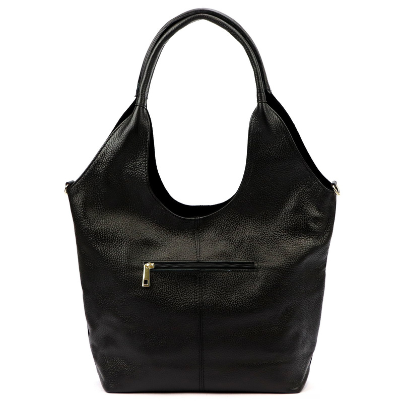 Vera Pelle damska shopperbag na ramię torebka skórzana z organizerem duża