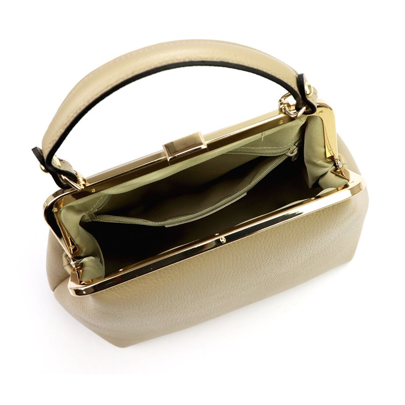 Luka mały kuferek damski skórzana torebka do ręki na bigiel z paskiem