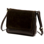 Vera Pelle damska listonoszka skóra naturalna torebka na ramię z klapą