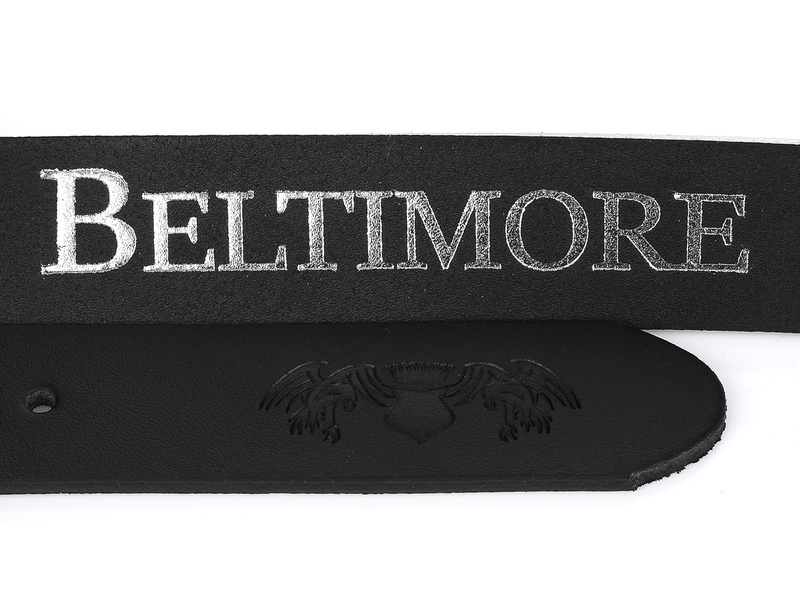 Beltimore skórzany damski pasek granatowy 3 cm U70 : Kolory - granatowy, Rozmiar pasków - r.105-120 cm