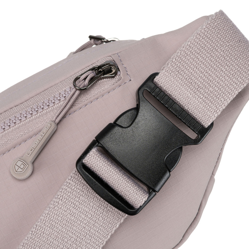 Praktyczna nerka damska na biodra wykonana z poliestru w kolorze lila - Peterson