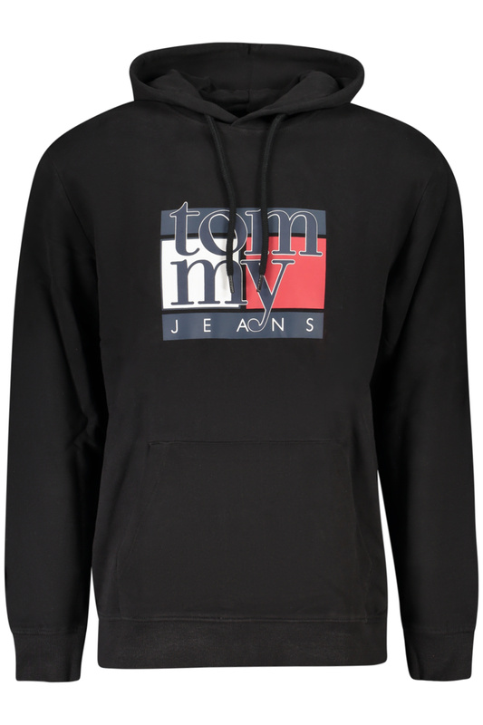 TOMMY HILFIGER MĘSKA CZARNA BLUZA Z ROZPIĘCIEM
