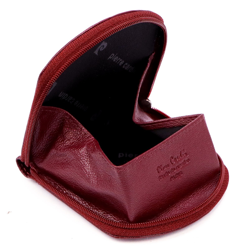 Pierre Cardin mała portmonetka skóra naturalna na banknoty i drobne monety