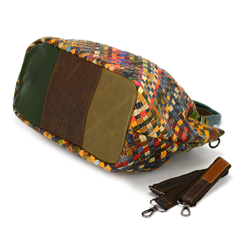 Duża Torebka skórzana na ramię oryginalny wzór