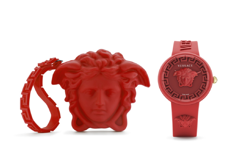 Zegarek VERSACE VE6G00723. Kwarcowy, Kolor czerwony. Kobieta.