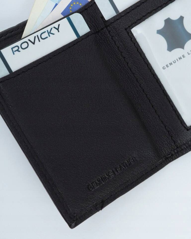 Mały skórzany portfel damski na zatrzask Rovicky