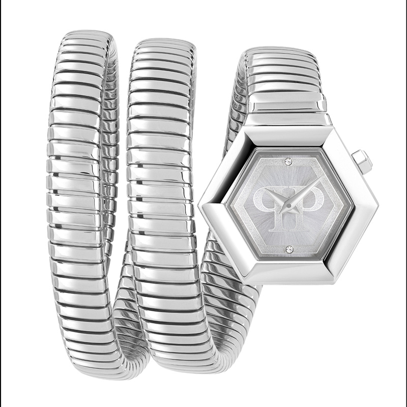 Zegarek PHILIPP PLEIN PWZAA0123. Kwarcowy, Kolor szary. Kobieta.