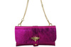 Torebka kopertówka metalizowana - Fuksja