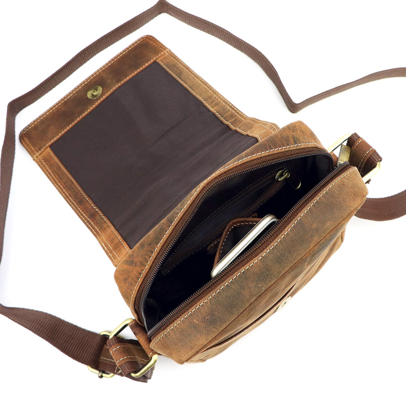 Nordee męska saszetka skóra naturalna torba miejska na ramię z kieszeniami