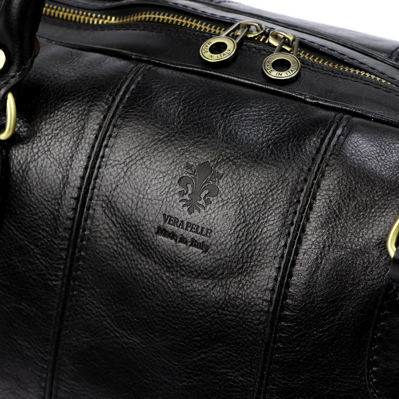 Gregorio podróżna torba skóra naturalna torba weekendowa duża z paskiem