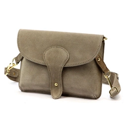 Luka zamszowa damska listonoszka torebka na ramię skórzana z kieszenią