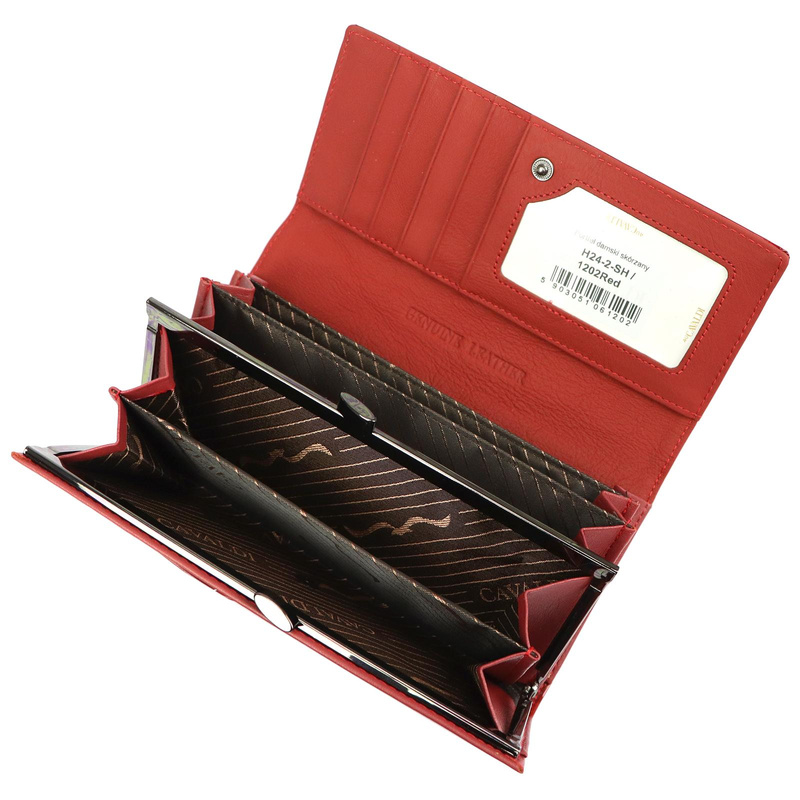 Cavaldi damski portfel skóra naturalna lakierowana duża portmonetka