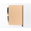 Notes w formacie B6 w kolorze khaki zadrukowany w linie, wyposażony w pętelkę na długopis - Peterson