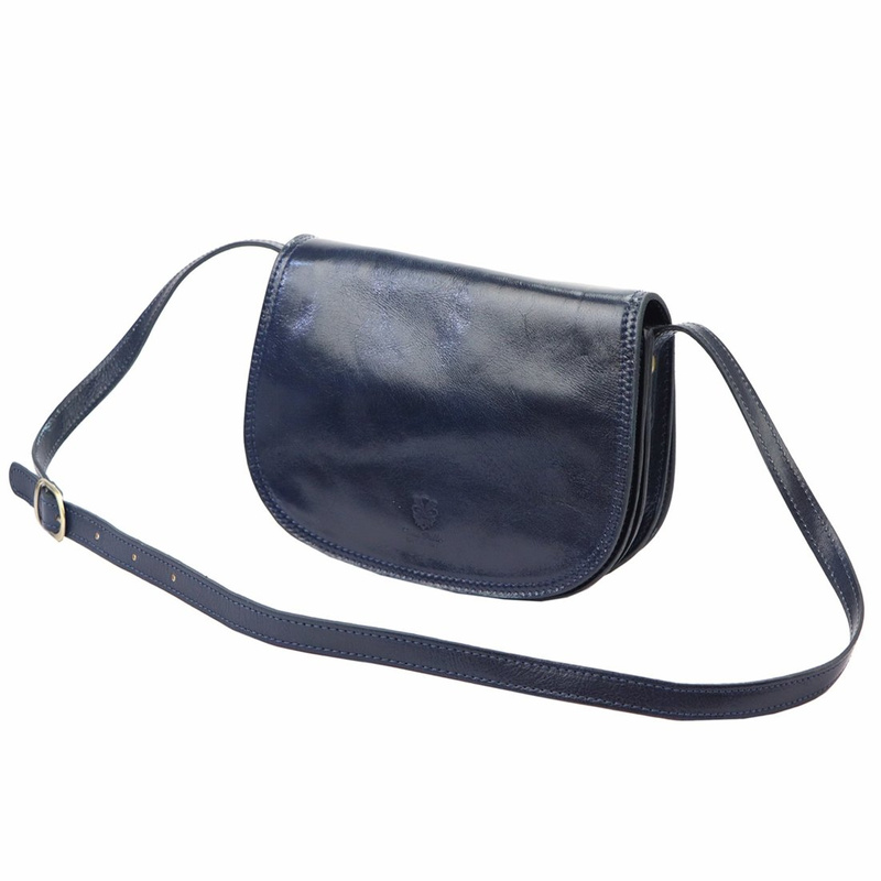 Florence Skórzana damska listonoszka przez ramię dwie komory kieszenie