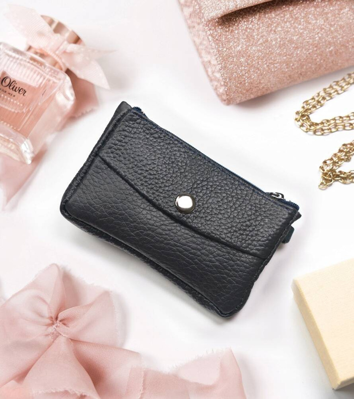 Skórzane, trójkomorowe etui na klucze