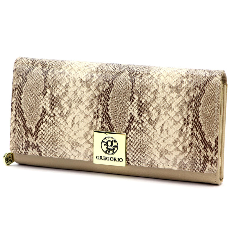 Duży Skórzany elegancki damski portfel od Gregorio