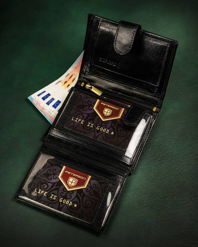 Skórzany męski portfel Peterson PTN N62L-VT