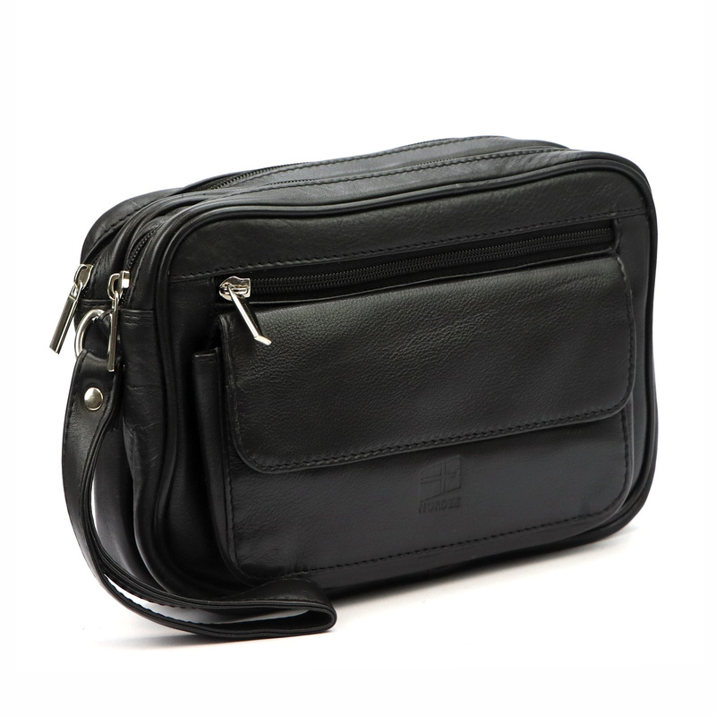 Nordee męska saszetka skóra naturalna torba do ręki z kieszeniami