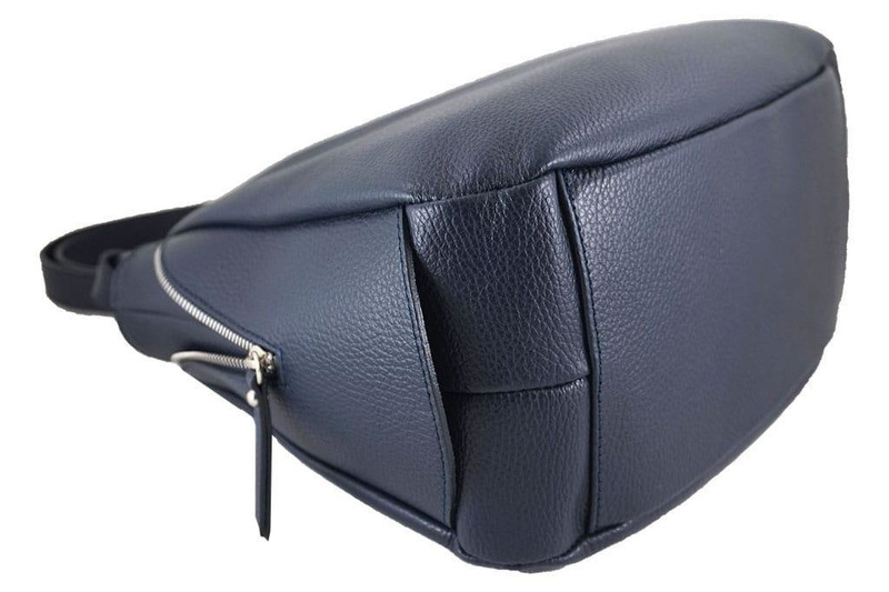 Torebka skórzana worek damska - Czarna