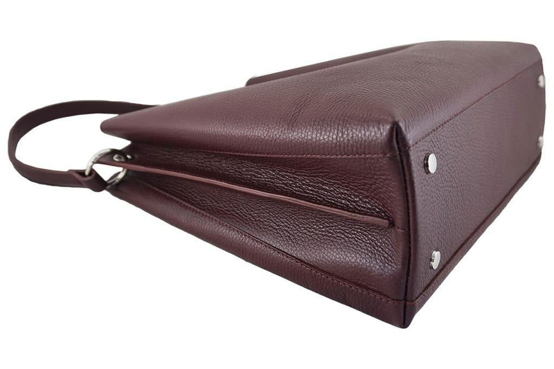 Duża torba damska skórzana na ramię - Brązowa jasna