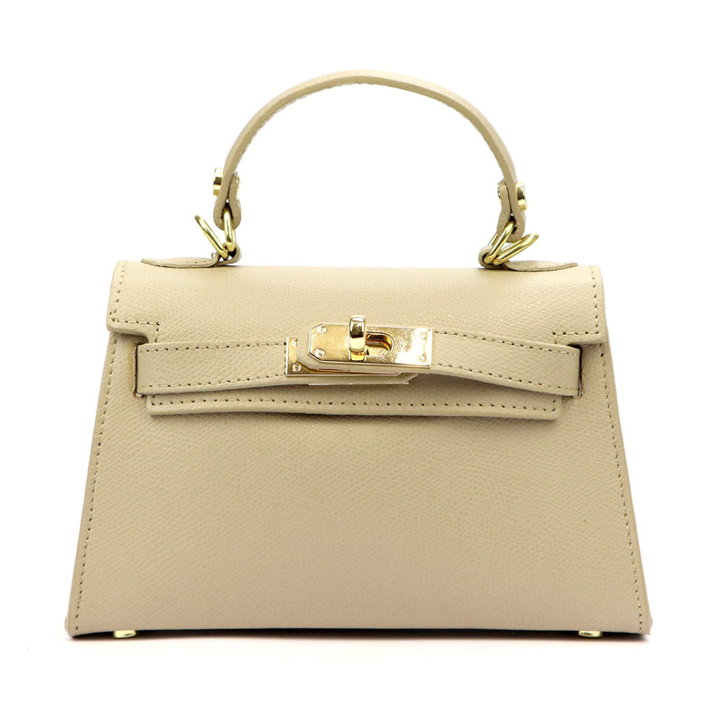 Mały damski kuferek listonoszka skórzana torebka do ręki z paskiem Luka