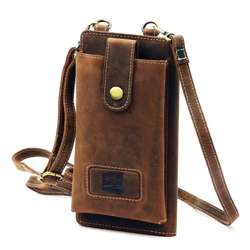 Nordee męska saszetka skóra naturalna mała torba na ramię z kieszeniami