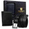 Meski zestaw prezentowy skóra naturalna Peterson PTN SET N4-DOT BLACK
