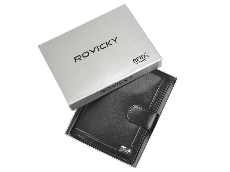 Rozbudowany stylowy męski skórzany portfel Rovicky