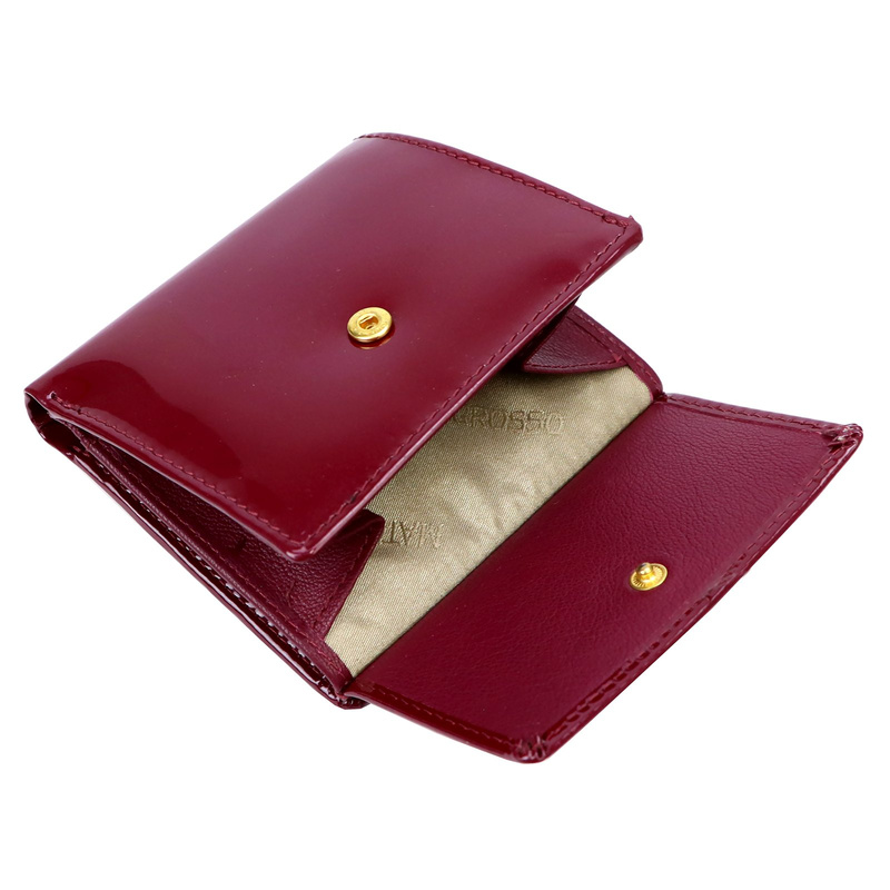 Mato Grosso mała damska portmonetka skóra naturalna lakierowana RFID