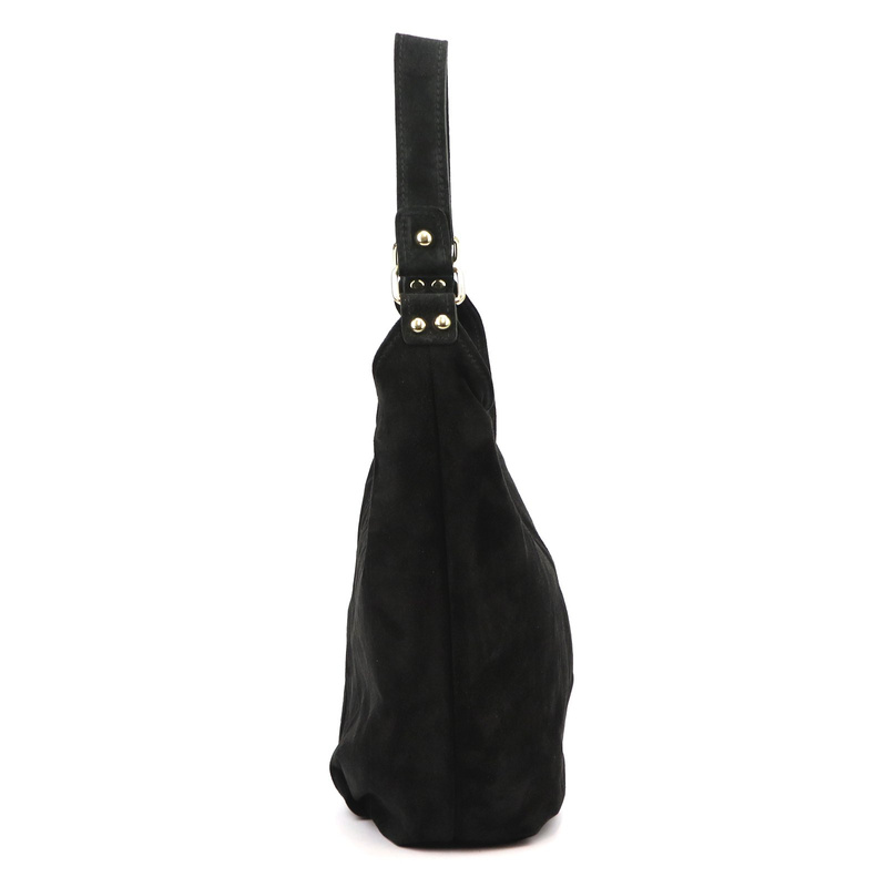 Vera Pelle damska torebka na ramię skóra naturalna zamszowa shopperbag