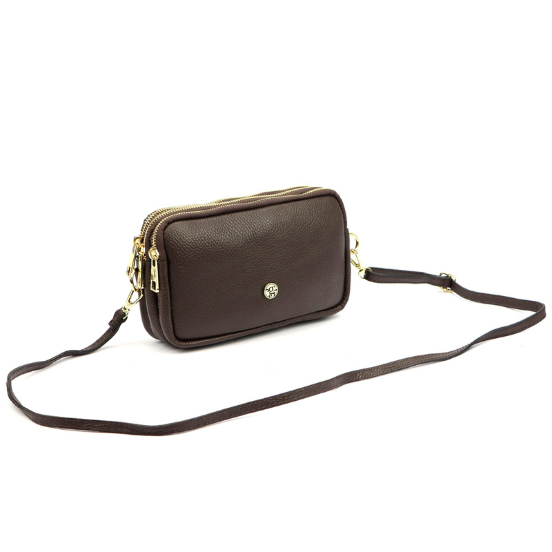 Gregorio damska listonoszka na ramię skóra naturalna prostokątna 3 komory