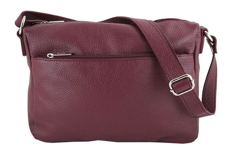 Listonoszka ze skóry naturalnej - Różowa pudrowa