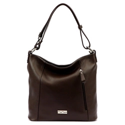 MiaMore damska torebka na ramię shopperbag skórzana z kieszeniami