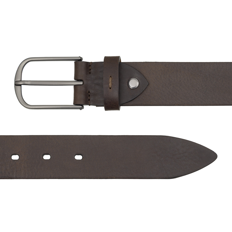 DuDu pasek do spodni skóra naturalna męski z klasyczną klamrą