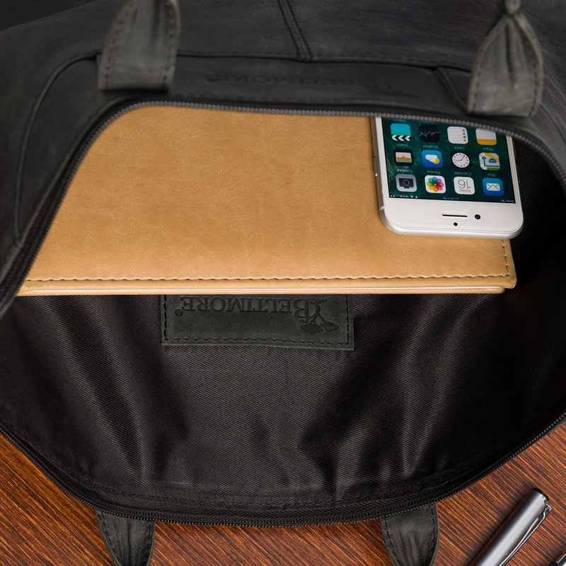 Teczka aktówka pokrowiec futerał na komputer laptopa 13" skórzana czarna Beltimore S13