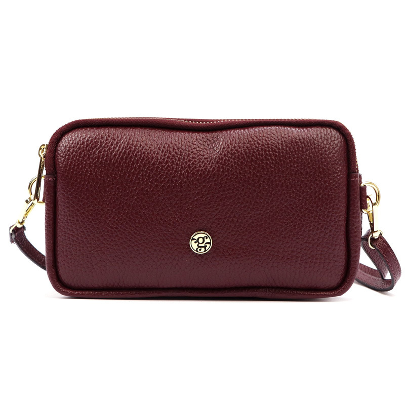 Gregorio damska listonoszka na ramię skóra naturalna prostokątna 3 komory