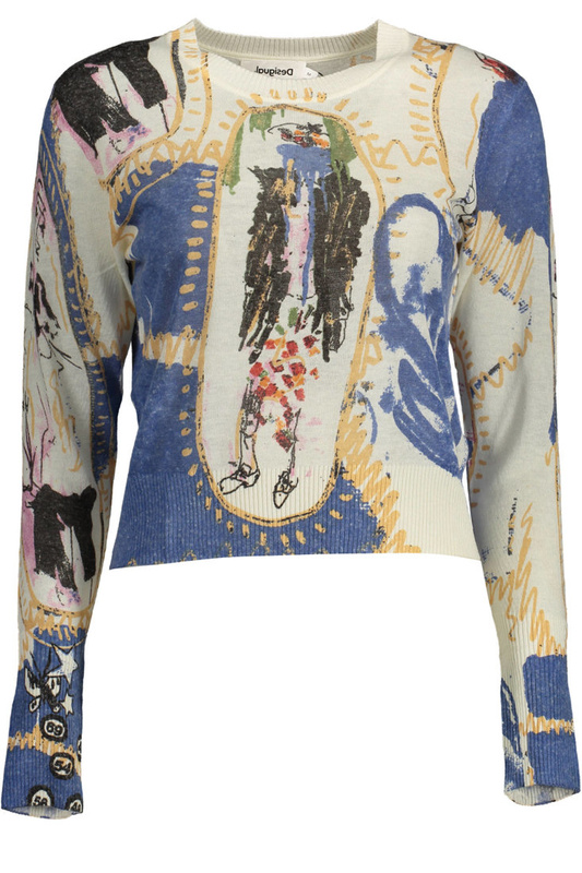DESIGUAL BIAŁY SWETER DAMSKI