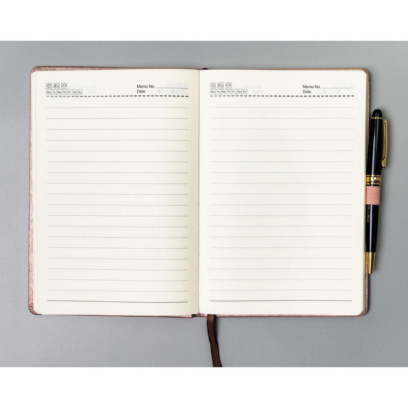 Notes w formacie A5 w różowym kolorze zadrukowany w linie - Peterson