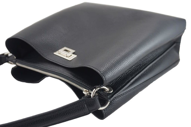 Duże torby damskie skórzane - Barberini's - Granatowa