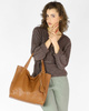 Modna torebka damska skórzany shopper bag - MARCO MAZZINI Portofino Max camel