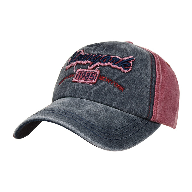 Niebieska czapka z daszkiem baseballówka vintage uniwersalna cz-m-60