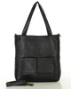 Torebka damska shopper A4 skóra naturalna - MARCO MAZZINI czarna